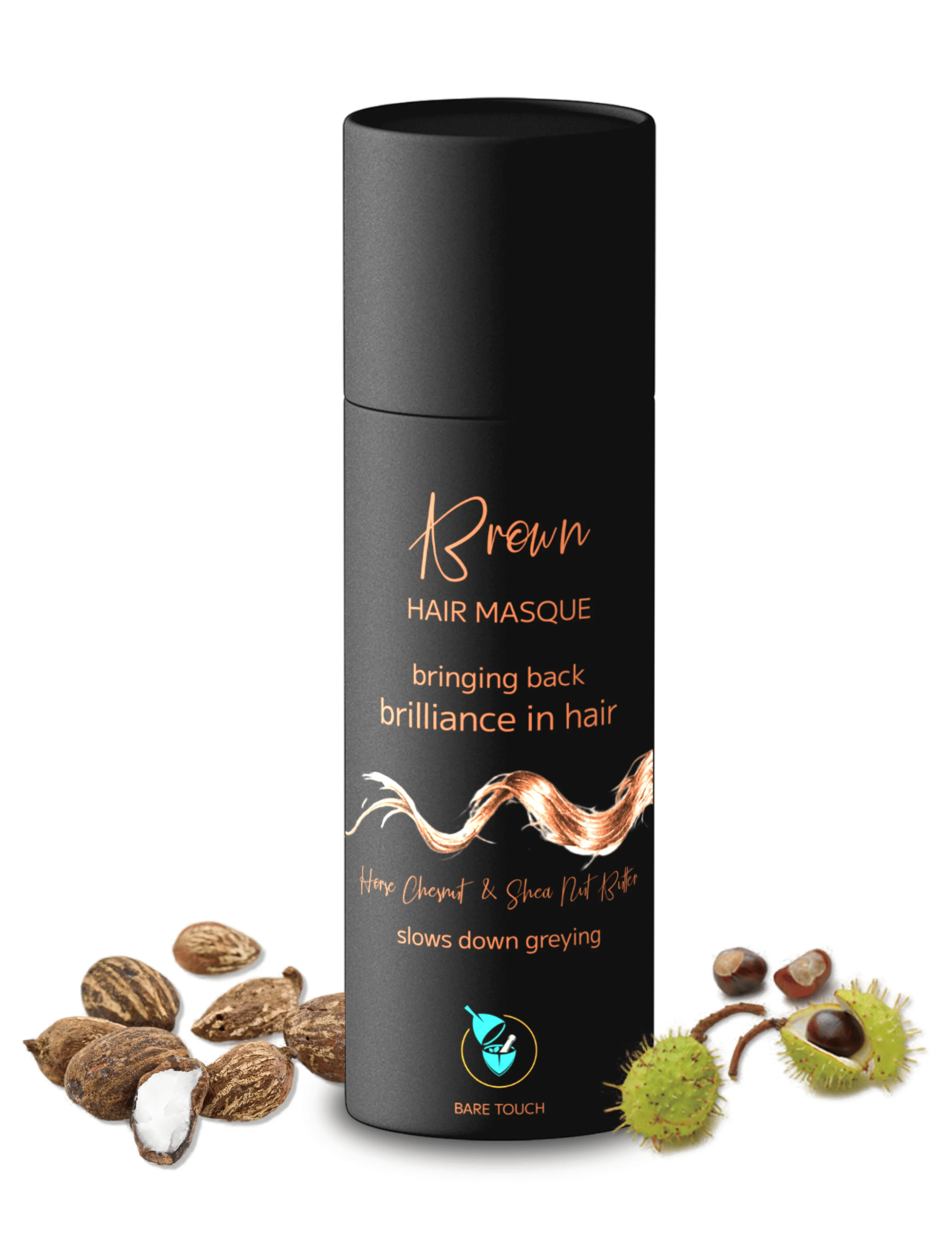 Brown Hair Masque with Ingredients